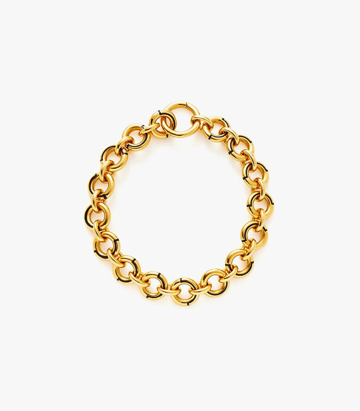 enamel-byline-link-chunky-chain-bracelet.jpeg Enamel Byline Link Chunky Chain Bracelet - Image 1