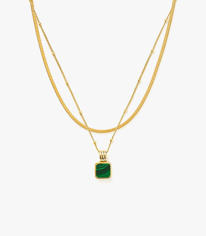 iconic-lucy-williams-malachite-necklace-set.jpeg Iconic Lucy Williams Malachite Necklace Set - Image 1