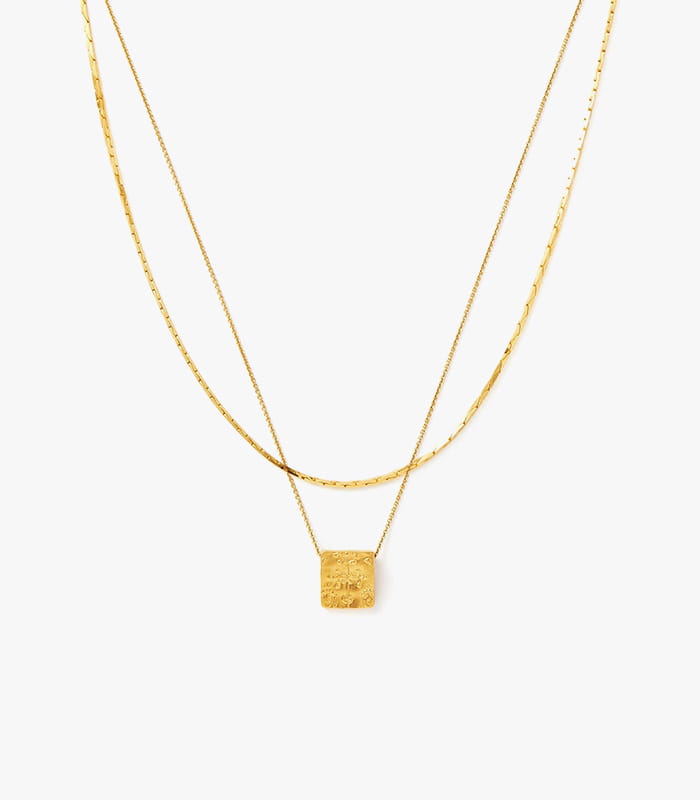 lucy-williams-square-coin-necklace-set.jpeg Lucy Williams Square Coin Necklace Set - Image 1