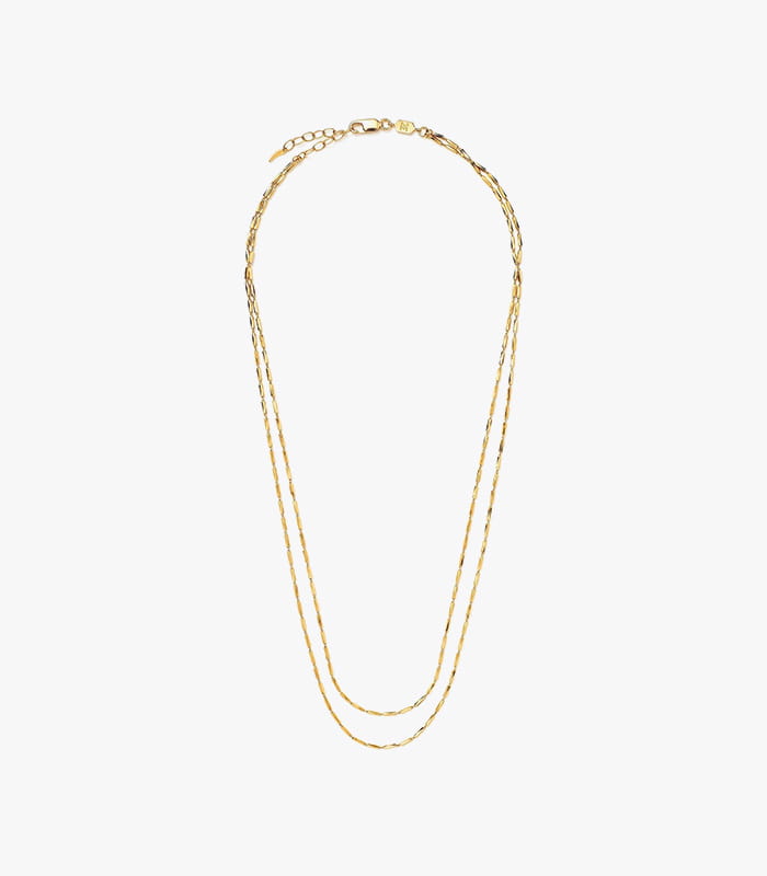 savi-vintage-link-double-chain-necklace.jpeg Savi Vintage Link Double Chain Necklace - Image 1